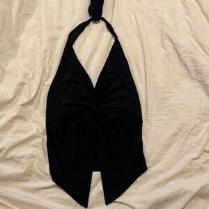 Black Halter Top
